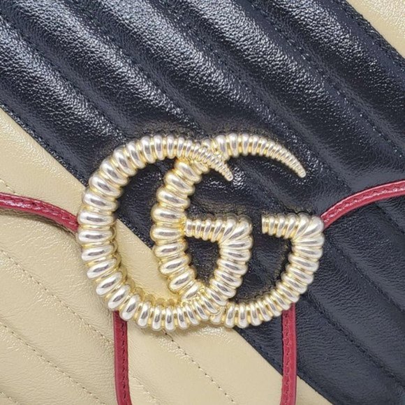 Gucci Medium Bicolor Marmont Crossbody Bag NWOT - Picture 8 of 12